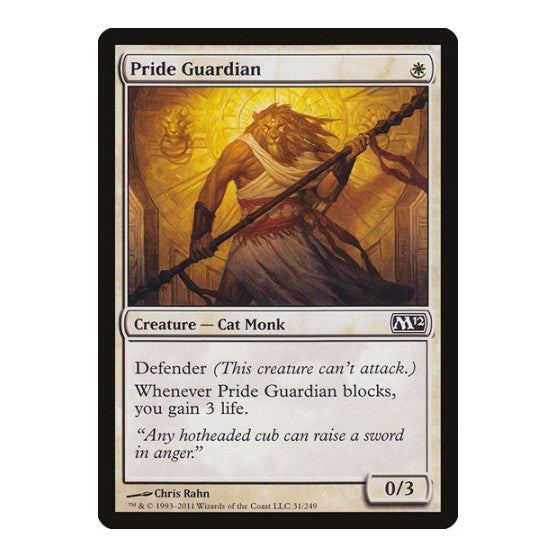 Pride Guardian (M12) #31 Common (Lightly Played) Magic 2012 (M12) Magic: The Gathering: 2011