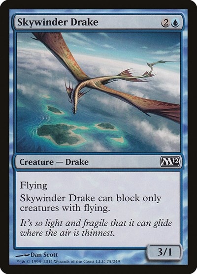Skywinder Drake (M12) #75 Common (Moderately Played) Magic 2012 (M12) Magic: The Gathering: 2011