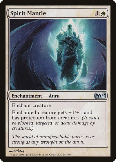 Spirit Mantle (M12) #35 Uncommon Magic 2012 (M12) Magic: The Gathering: 2011