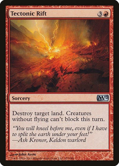 Tectonic Rift (M12) #157 Uncommon (Lightly Played) Magic 2012 (M12) Magic: The Gathering: 2011