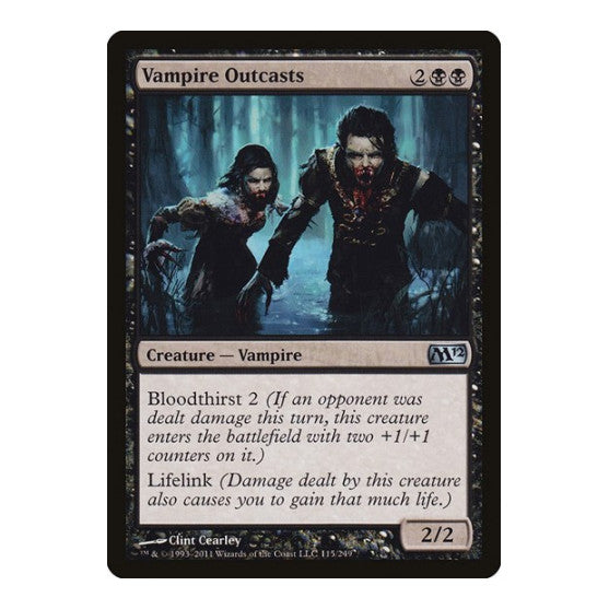 Vampire Outcasts (M12) #115 Uncommon (Lightly Played) Magic 2012 (M12) Magic: The Gathering: 2011
