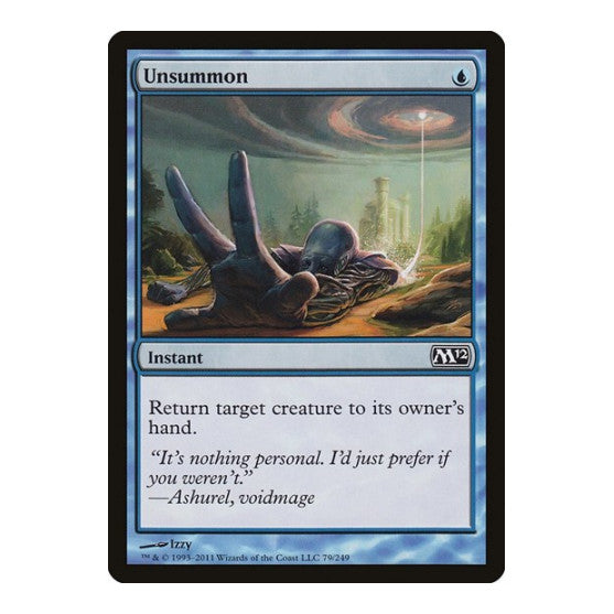 Unsummon (M12) #79 Common Magic 2012 (M12) Magic: The Gathering: 2011