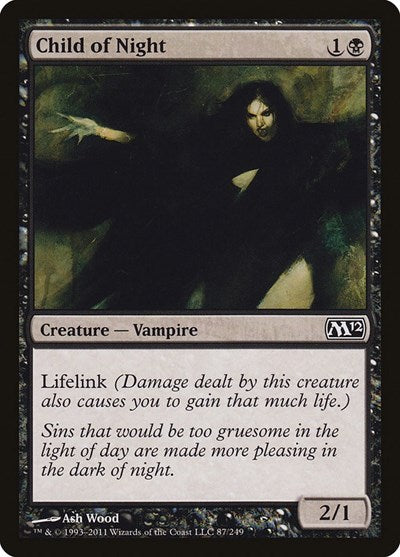 Child of Night (M12) #87 Common (Lightly Played) Magic 2012 (M12) Magic: 2011