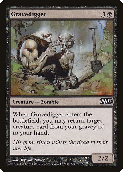 Gravedigger (M12) #99 Common (Lightly Played) Magic 2012 (M12) Magic: The Gathering: 2011