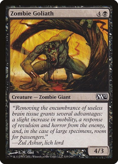 Zombie Goliath (M12) #119 Common (Lightly Played) Magic 2012 (M12) Magic: 2011