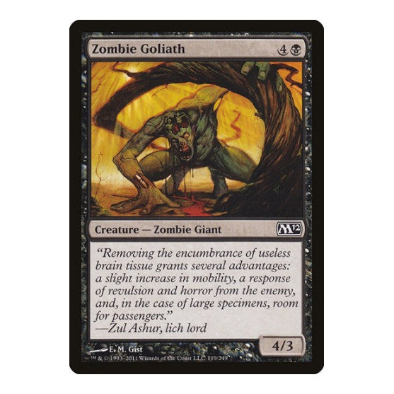 Zombie Goliath (M12) #119 Common (Lightly Played) Magic 2012 (M12) Magic: The Gathering: 2011