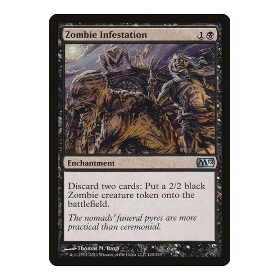 Zombie Infestation (M12) #120 Uncommon (Lightly Played) Magic 2012 (M12) Magic: The Gathering: 2011