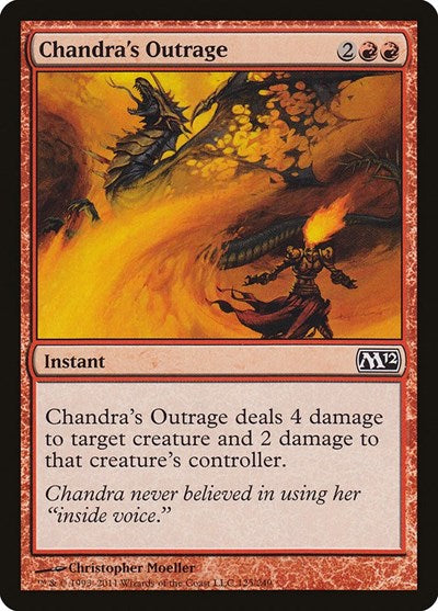 Chandras Outrage (M12) #125 Common (Lightly Played) Magic 2012 (M12) Magic: The Gathering: 2011