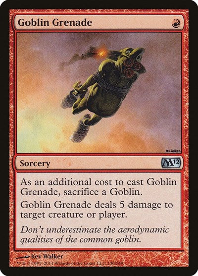 Goblin Grenade (M12) #140 Uncommon (Moderately Played) Magic 2012 (M12) Magic: The Gathering: 2011