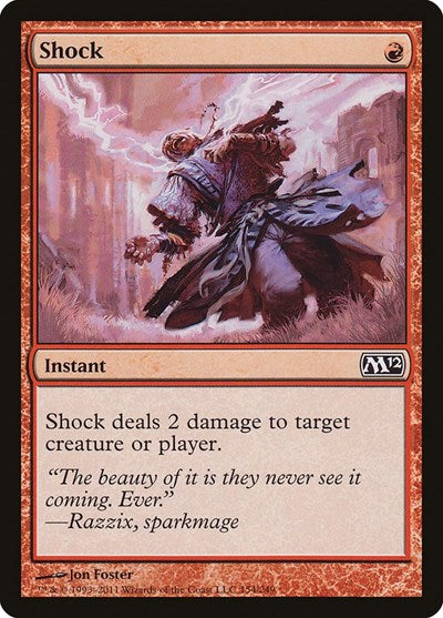 Shock (M12) #154 Common Magic 2012 (M12) Magic: The Gathering: 2011