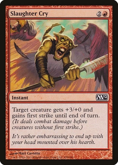 Slaughter Cry (M12) #155 Common (Moderately Played) Magic 2012 (M12) Magic: The Gathering: 2011