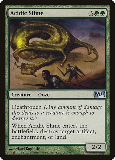 Acidic Slime (M12) #161 Uncommon (Moderately Played) Magic 2012 (M12) Magic: The Gathering: 2011
