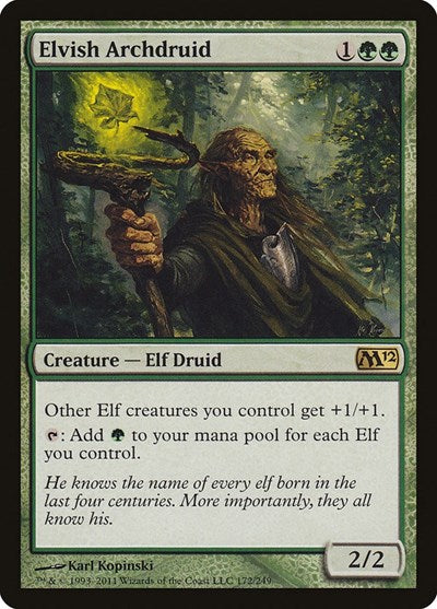 Elvish Archdruid (M12) #172 Rare (Moderately Played) Magic 2012 (M12) Magic: The Gathering: 2011