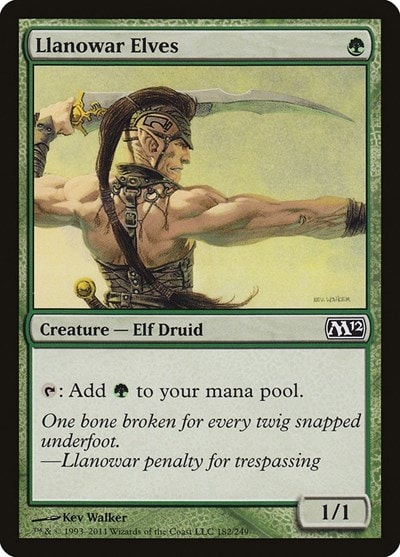 Llanowar Elves (M12) #182 Common Magic 2012 (M12) Magic: The Gathering: 2011