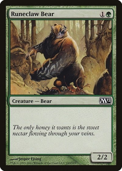 Runeclaw Bear (M12) #193 Common (Moderately Played) Magic 2012 (M12) Magic: The Gathering: 2011