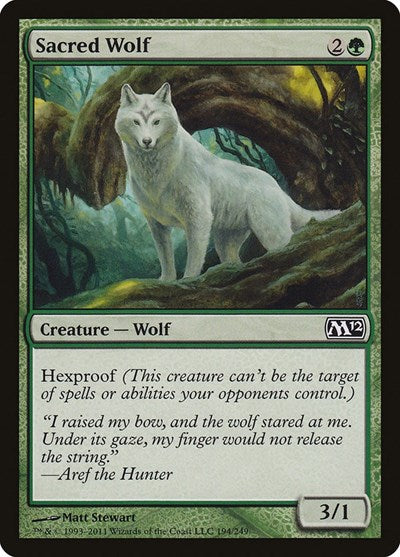 Sacred Wolf (M12) #194 Common (Lightly Played) Magic 2012 (M12) Magic: 2011