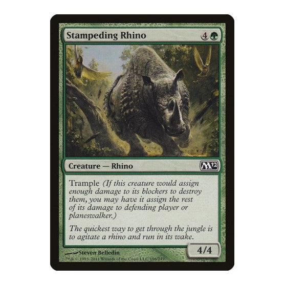 Stampeding Rhino (M12) #196 Common Magic 2012 (M12) Magic: The Gathering: 2011