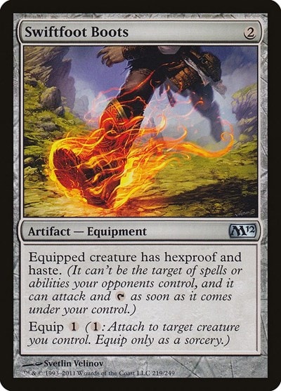 Swiftfoot Boots (M12) #219 Uncommon (Lightly Played) Magic 2012 (M12) Magic: The Gathering: 2011