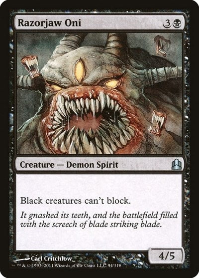 Razorjaw Oni (CMD) #94 Uncommon (Heavily Played) Commander Magic: The Gathering: 2011