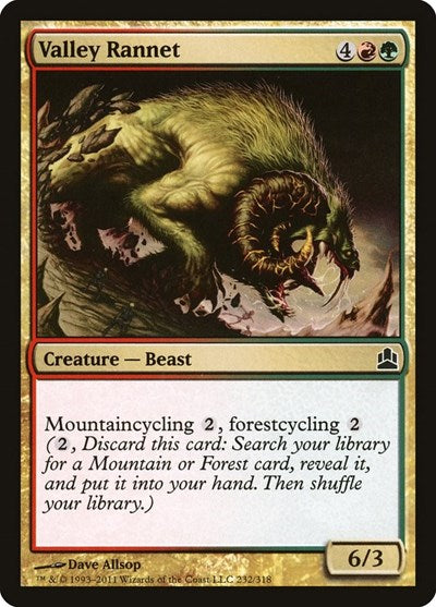 Valley Rannet (CMD) #232 Common (Lightly Played) Commander Magic: The Gathering: 2011