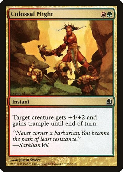 Colossal Might (CMD) #190 Common (Near Mint) Commander Magic: The Gathering: 2011