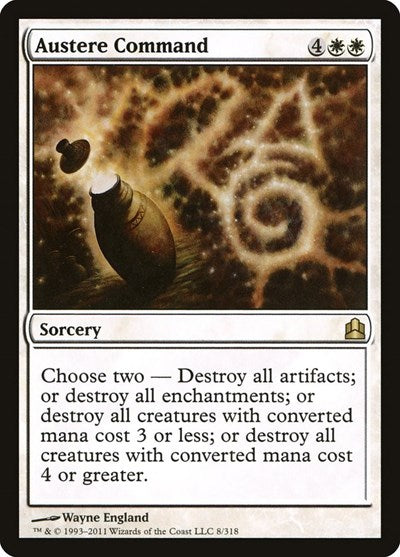 Austere Command (CMD) #8 Rare (Near Mint) Commander Magic: The Gathering: 2011