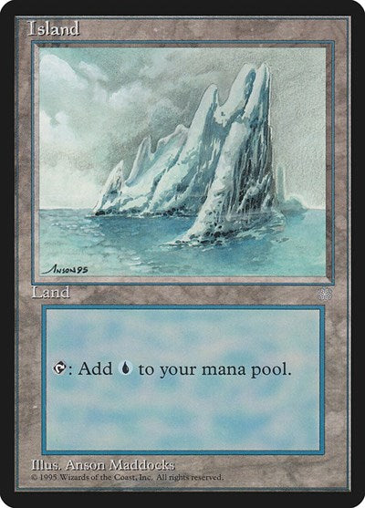 Island 334 (ICE) #368 Land (Lightly Played) Ice Age Magic: The Gathering: 1995