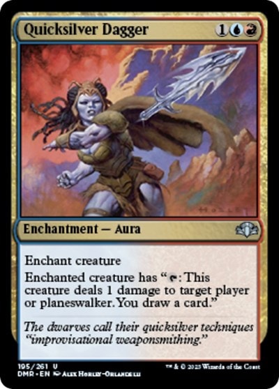 Quicksilver Dagger (DMR) #195 Uncommon (Lightly Played) Dominaria Remastered Magic: The Gathering: 2023