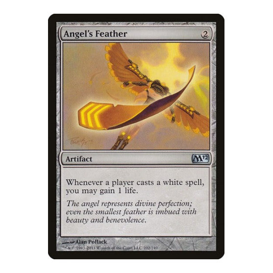 Angel's Feather (M12) #202 Uncommon (Moderately Played) Magic 2012 (M12) Magic: The Gathering: 2011