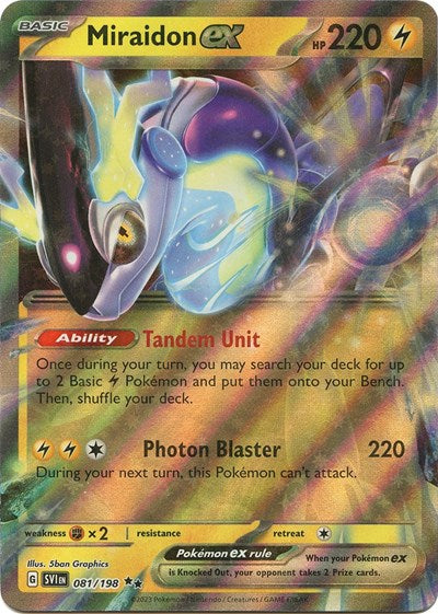 Miraidon ex 081 198 (SVI) #081/198 Double Rare SV01: Scarlet & Violet Base Set Pokemon: 2023