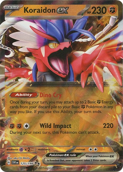 Koraidon ex 125 198 (SVI) #125/198 Double Rare (Holofoil Near Mint) SV01: Scarlet & Violet Base Set Pokemon: 2023