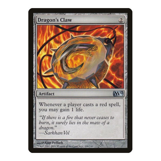 Dragon's Claw (M12) #206 Uncommon Magic 2012 (M12) Magic: The Gathering: 2011