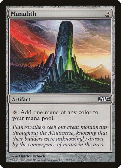Manalith (M12) #212 Common (Moderately Played) Magic 2012 (M12) Magic: The Gathering: 2011