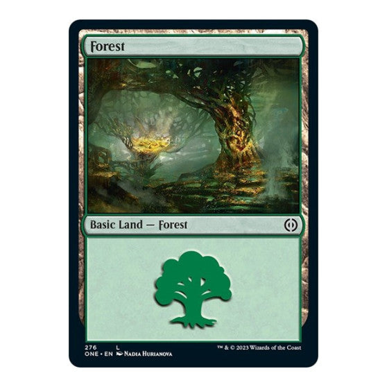 Forest 276 (ONE) #276 Land (Foil Lightly Played) Phyrexia: All Will Be One Magic: The Gathering: 2023