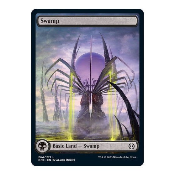 Swamp 264 Full Art (ONE) #264 Land Phyrexia: All Will Be One Magic: The Gathering: 2023