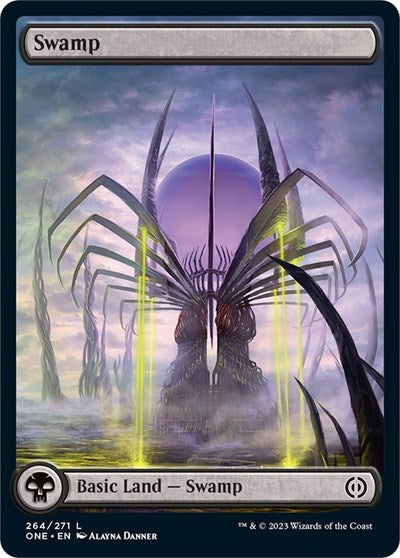 Swamp 264 Full Art (ONE) #264 Land Phyrexia: All Will Be One Magic: The Gathering: 2023