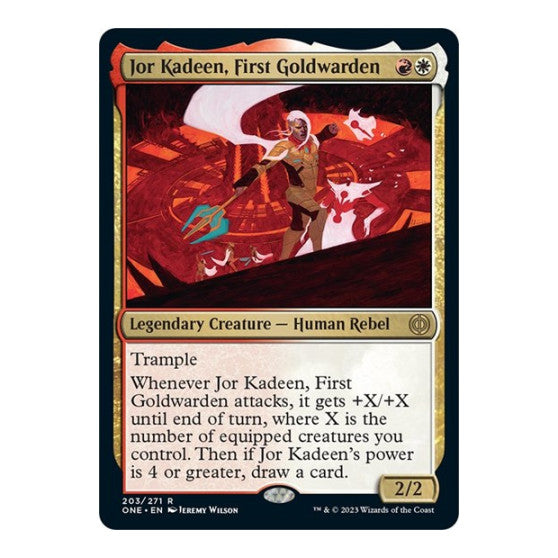 Jor Kadeen First Goldwarden (ONE) #203 Rare (Lightly Played) Phyrexia: All Will Be One Magic: The Gathering: 2023