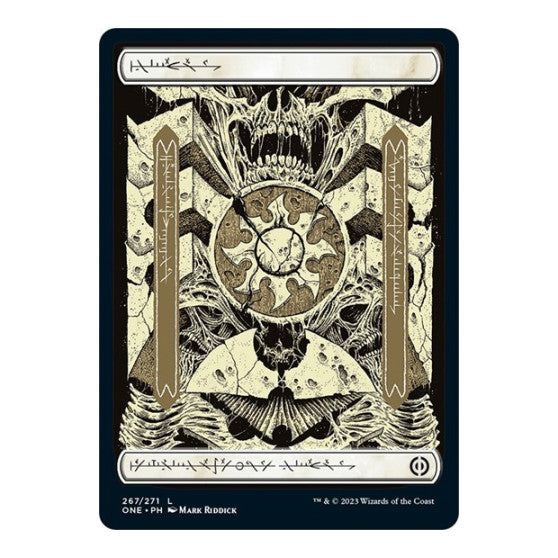 Plains 267 Full Art (ONE) #267 Land Phyrexia: All Will Be One Magic: The Gathering: 2023