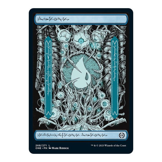 Island 268 Full Art (ONE) #268 Land (Near Mint) Phyrexia: All Will Be One Magic: The Gathering: 2023