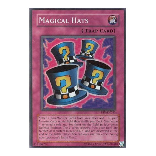 Magical Hats (PSV-EN) #PSV-EN033 Super Rare (Unlimited Damaged) Pharaoh's Servant (Worldwide English) YuGiOh: 2002