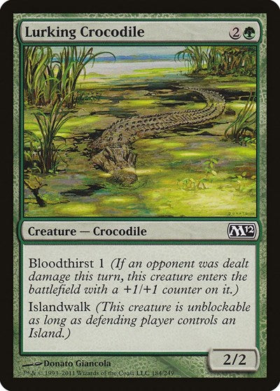 Lurking Crocodile (M12) #184 Common (Lightly Played) Magic 2012 (M12) Magic: 2011