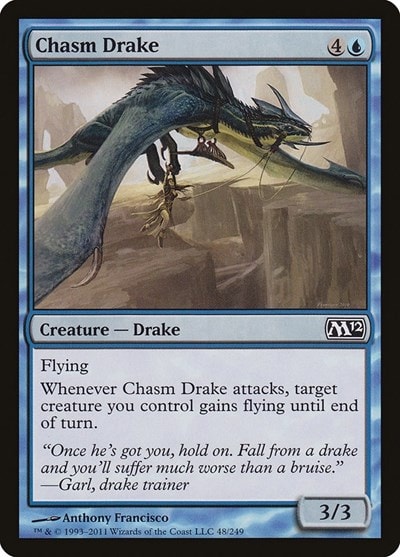 Chasm Drake (M12) #48 Common (Moderately Played) Magic 2012 (M12) Magic: The Gathering: 2011