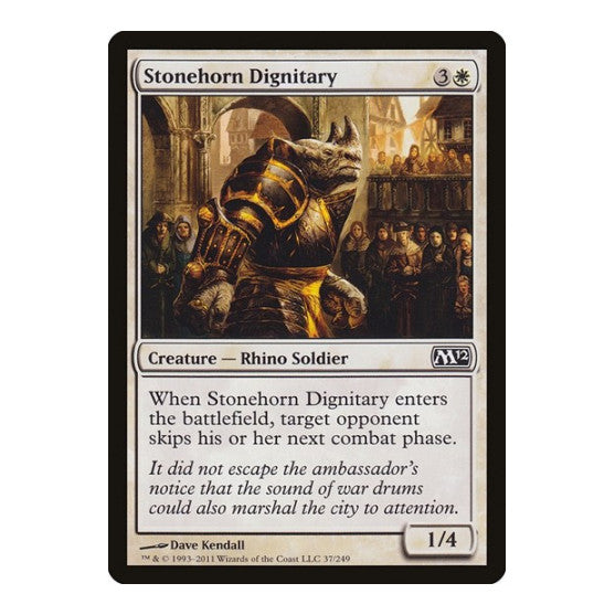 Stonehorn Dignitary (M12) #37 Common (Lightly Played) Magic 2012 (M12) Magic: The Gathering: 2011