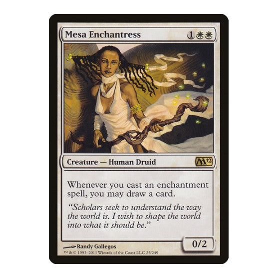 Mesa Enchantress (M12) #25 Rare (Heavily Played) Magic 2012 (M12) Magic: The Gathering: 2011