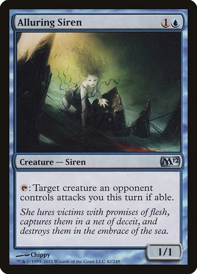 Alluring Siren (M12) #42 Uncommon (Lightly Played) Magic 2012 (M12) Magic: The Gathering: 2011