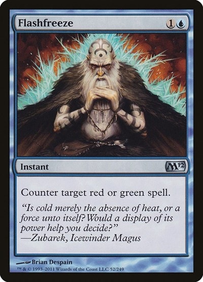 Flashfreeze (M12) #52 Uncommon (Moderately Played) Magic 2012 (M12) Magic: The Gathering: 2011