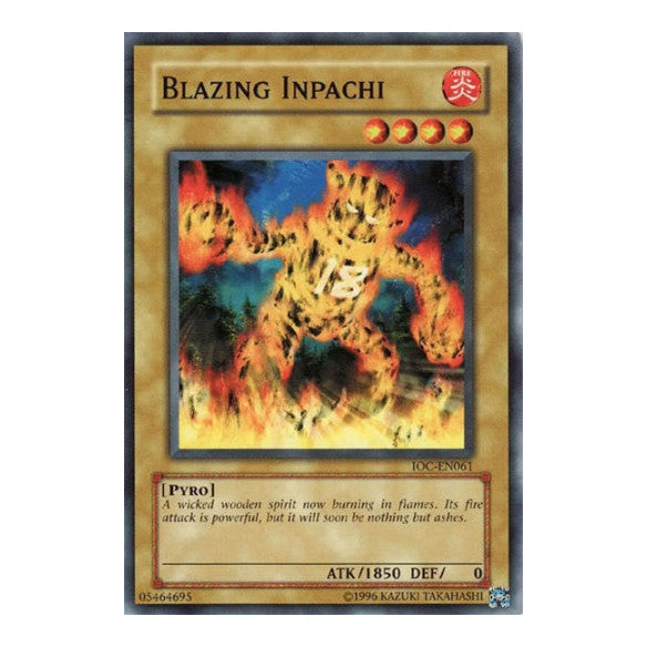 Blazing Inpachi (IOC-EN) #IOC-EN061 Common (Unlimited Near Mint) Invasion of Chaos (Worldwide English) YuGiOh: 2007