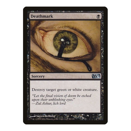 Deathmark (M12) #90 Uncommon (Lightly Played) Magic 2012 (M12) Magic: The Gathering: 2011