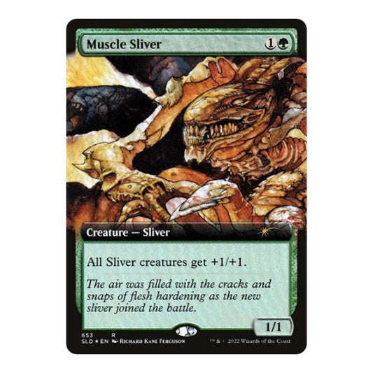 Muscle Sliver (Extended Art) (SLD) #653 Rare (Foil Near Mint) Secret Lair Drop Series Magic: The Gathering: 2026