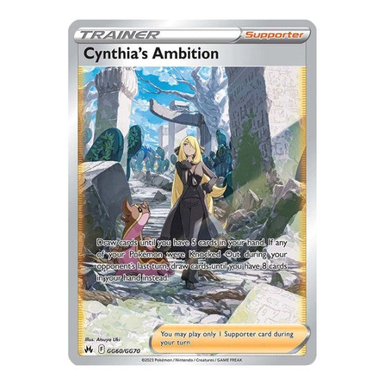 Cynthias Ambition (CRZ:GG) #GG60/GG70 Ultra Rare (Holofoil Near Mint) SWSH: Crown Zenith: Galarian Gallery Pokemon: 2023